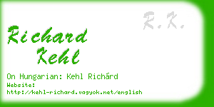 richard kehl business card