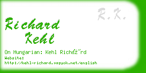 richard kehl business card